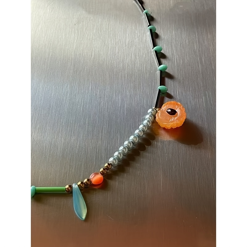 Women's Summer Fruit Collection Colorful Necklace, Vacation Style